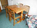 ANTIQUE DINING table Genuine 1940s Utility marked double....