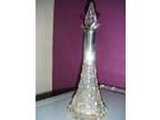 Tall cut glass & Hall Marked Silver Collar Scent Bottle....