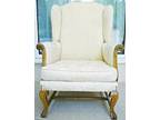 Antique, Queen Anne Eagle Wingback Armchair Elegant, Fine....