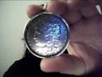 SILVER MORGAN DOLLAR 1886 IN PENDANT CLASP auction